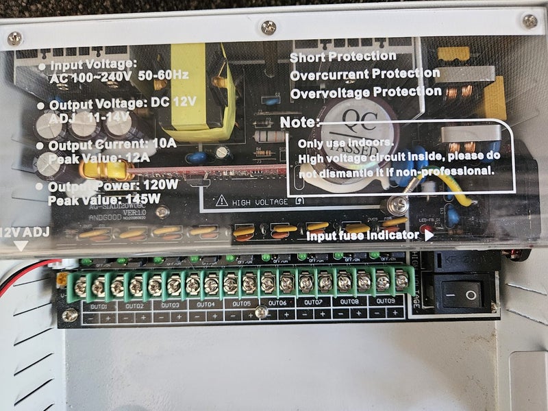 9 way 12v 10A power supply Carousel 1