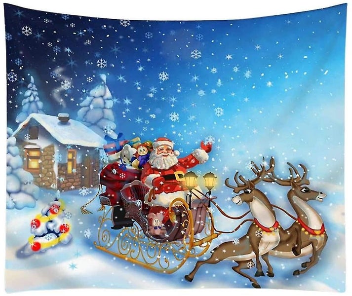 Christmas Carpet With Installation Kit Wall Hanging Art Home Decoration Snowma Carousel 1