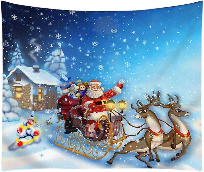 Christmas Carpet With Installation Kit Wall Hanging Art Home Decoration Snowma Carousel 4
