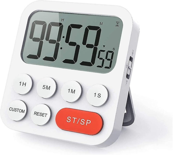 Digital Kitchen Timer - Stopwatch & Countdown, Custom Mode, 3 Volume Levels Carousel 1
