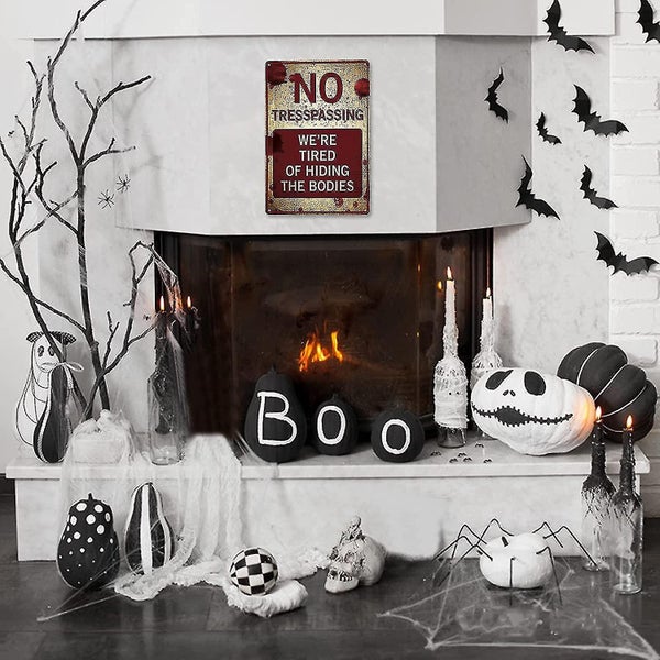 Halloween Decorations Halloween Funny Metal Sign Vintage Signs Cool Signs For Carousel 4