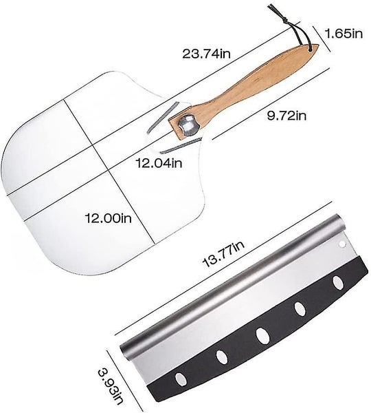 12" Pizza Shovel, Stainless Steel Pizza Cutter, Aluminum Pizza Shovel With Foldi Carousel 2