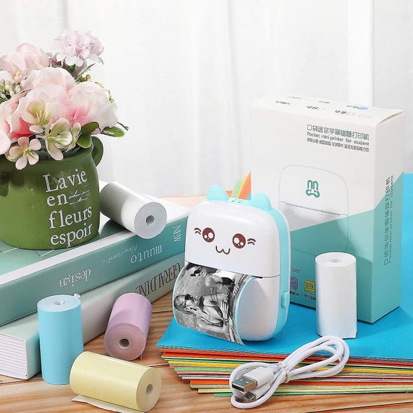 Mini Thermal Photo Printer Pocket Portable Printer Wireless Pos Thermal Printe Carousel 5