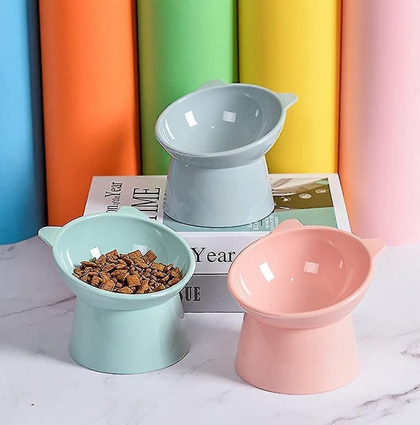 Cat Bowl Dog Bowl Elevated Cat Bowl, Anti Vomiting Cat Bowl, Non-slip Food And W Carousel 2