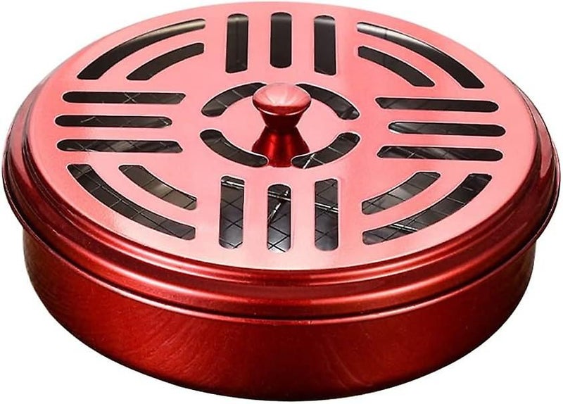 Diameter 15cm Height 5.5cm Stainless Steel Mosquito Coil Holder Box With Lid M Carousel 1