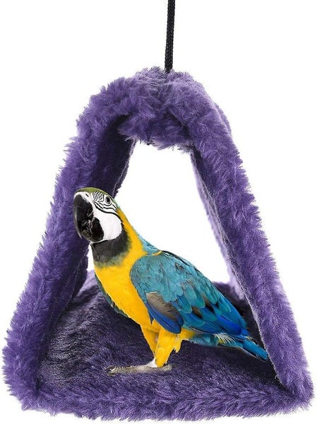 Winter Warm Bird Nest House shed Hut Hanging Hammock Finch Cage plush Fluffy Bi Carousel 2