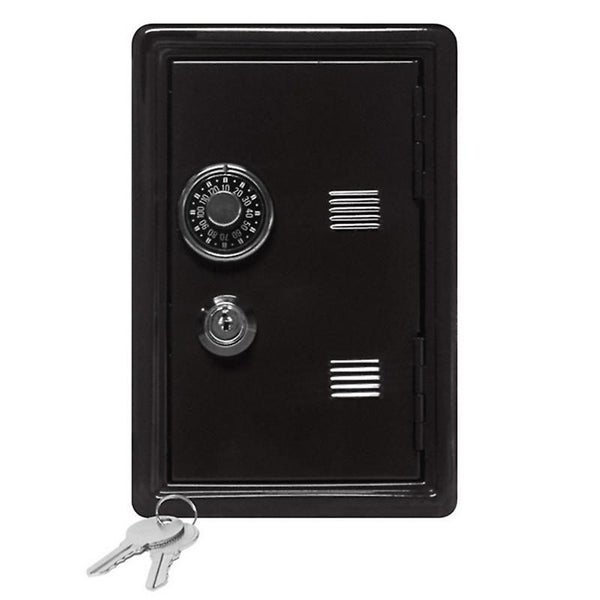 Black Metal Money Box In The Shape Of A Safe With Key Carousel 1