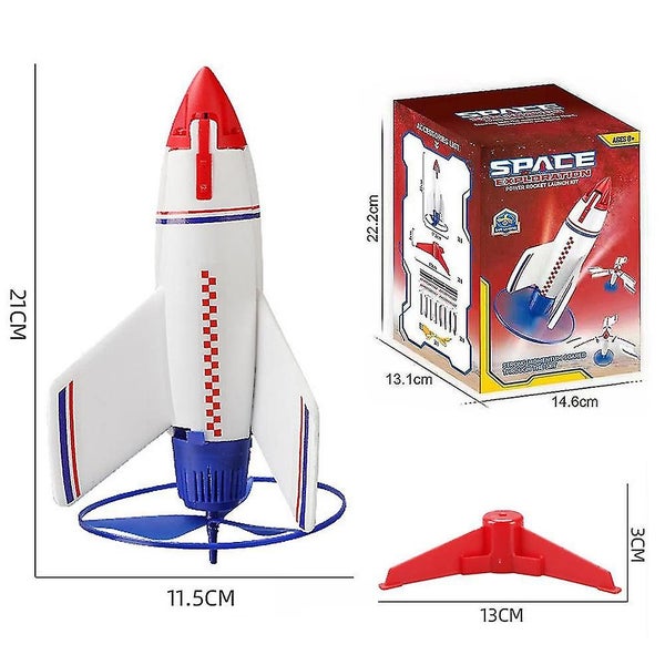 Electric Rocket Launcher Flying Rotating Foam Rocket Toy With Light Outdoor Ga Carousel 2