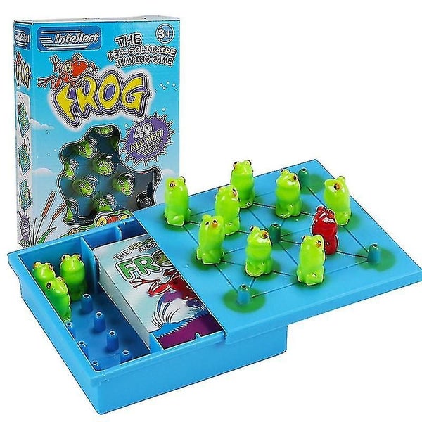Frog Checkers Board Game Educational Children's Toys Ex ercise Children's Logi Carousel 1