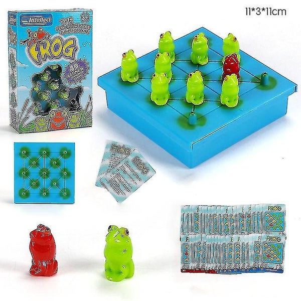Frog Checkers Board Game Educational Children's Toys Ex ercise Children's Logi Carousel 4