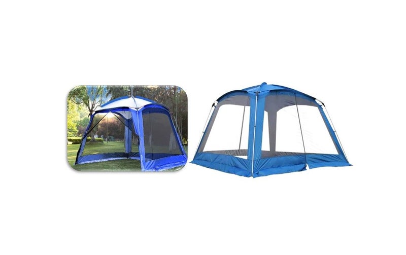 PTN Blue Large Tent Easy Up Gazebo Tent Beach Canopy UV Sun Shade Camping Carousel 1
