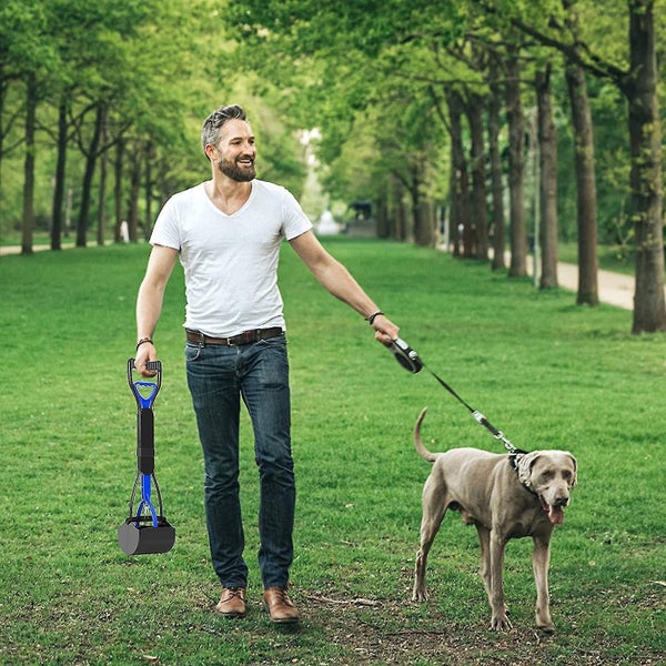 Pet Pooper Scooper For Dogs, Long Handle Dog Pooper Scooper, Durable Spring And Carousel 2