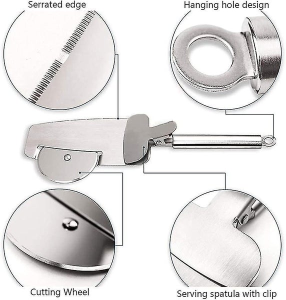 Pizza Cutter, Heilwiy 4 In 1 Pizza Knife, Heilwiy Pizza Roller, Heilwiy Multi-fu Carousel 2