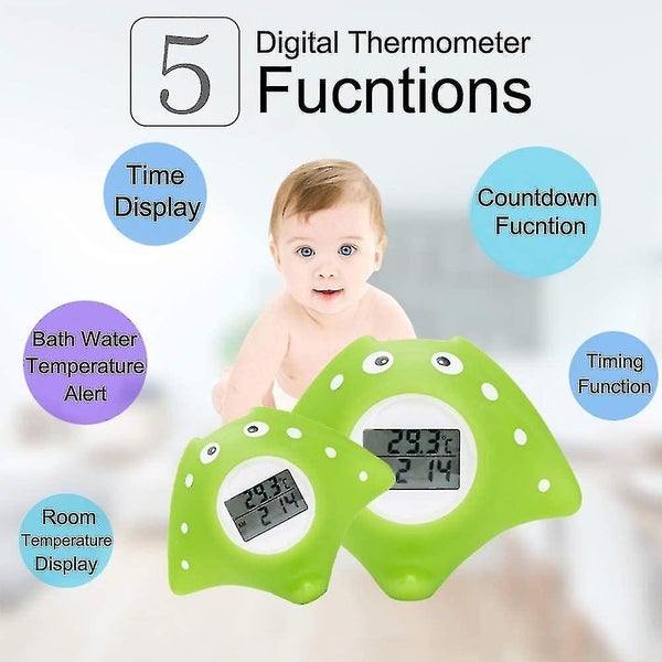 Bath Thermometer Digital Indoor Bath Thermometer Bath Toy With Led Alarm Carousel 2