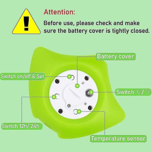 Bath Thermometer Digital Indoor Bath Thermometer Bath Toy With Led Alarm Carousel 3