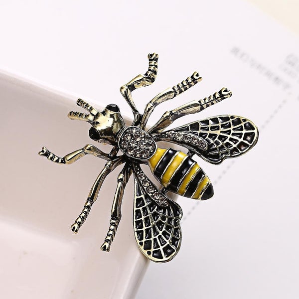 Crystal Brooch Rhinestone Brooch Pins Suit Dress Brooch Cute Bee Y Insect Broo Carousel 2