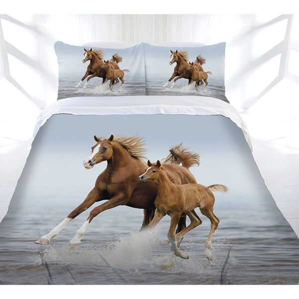 Frolicking Horse Quilt Cover Set Queen Carousel 1