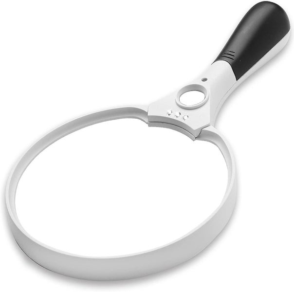 Ex tra Large Led Handheld Magnifying Glass With Light - 2x 4x 25x Lens - Be Carousel 1