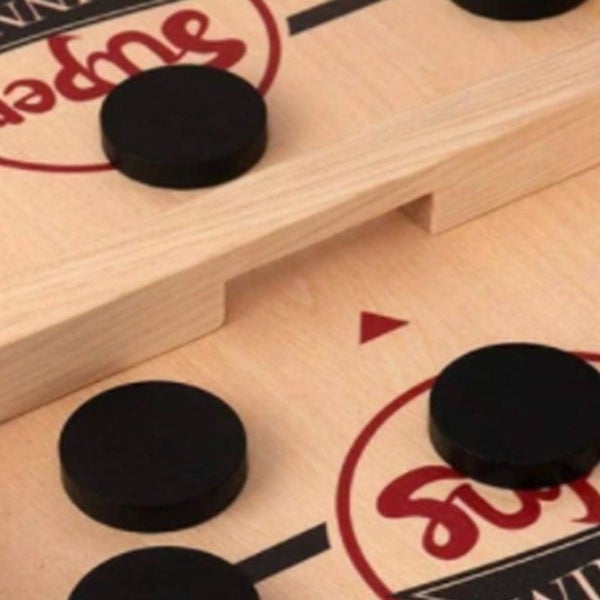 2x Fast Sling Puck Game Paced, Tin Fence Table Desktop Battle Carousel 5