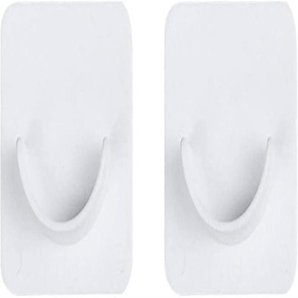 2-Pack U-Shaped Plastic Curtain Rod Brackets - No Drilling Self-Adhesive Hooks f Carousel 1