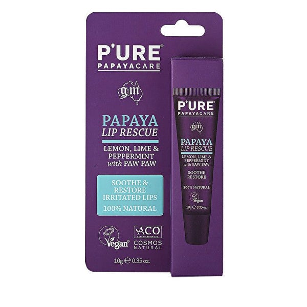 P'URE Papayacare Papaya Lip Rescue (Lemon, Mint & Peppermint with Paw Paw) 10g Carousel 1