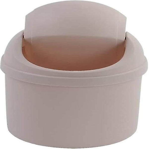 Plastic Mini Trash Can With Swing-top Lid, 0.7 Gallon (pink) Carousel 1