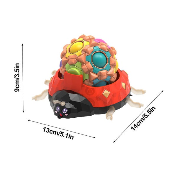 Seven Star Ladybird Fingertip Rotation Decompression Decompression Toy Hand-he Carousel 2
