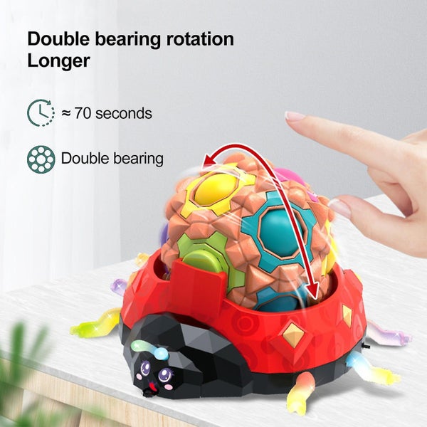 Seven Star Ladybird Fingertip Rotation Decompression Decompression Toy Hand-he Carousel 4