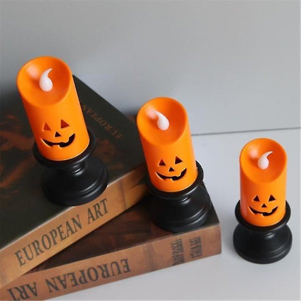 Pumpkin Candle Lamp 3 6pcs Halloween Decor Decoration Candlestick Pumpkin Lamp Carousel 1