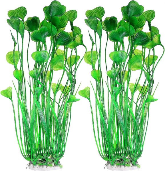2 Pcs Large Aquarium Aquatic Plant Decoration Plastic Artificial Aquatic Plan Carousel 1