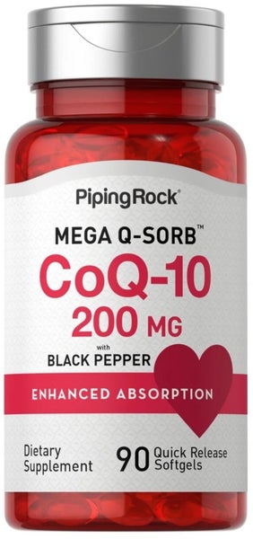 CoQ10 ABSORBABLE 200 mg 90 SOFTGELS + BLACK PEPPER/E0527 Carousel 1