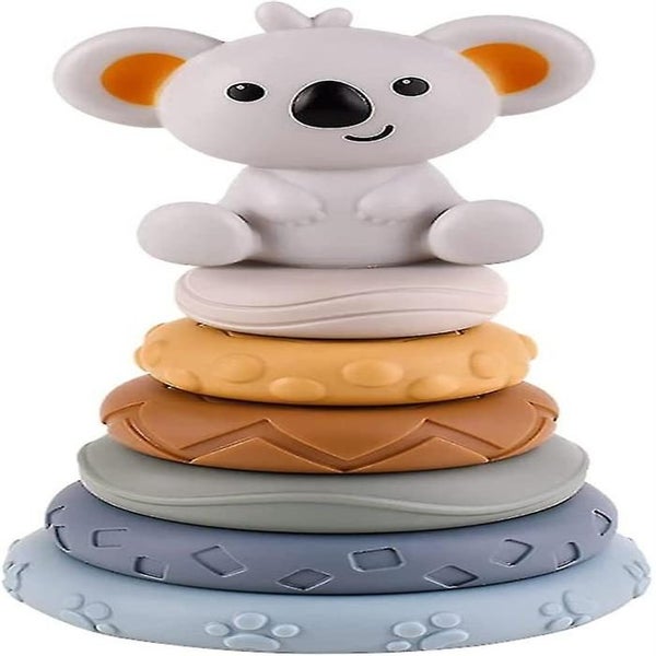 Stacking Ring Toys Koala Nesting Ring Toy Early Educational Building Sensory D Carousel 1