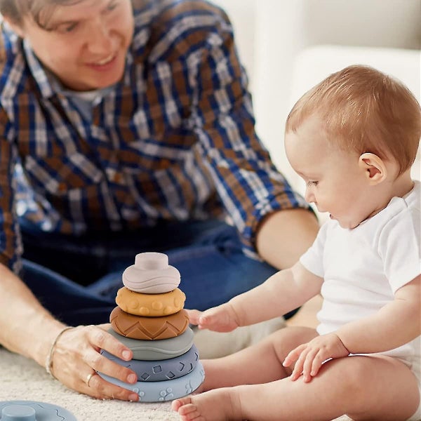 Stacking Ring Toys Koala Nesting Ring Toy Early Educational Building Sensory D Carousel 5
