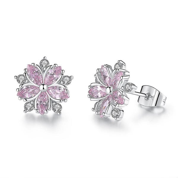 Women's Earrings Double Rosette Earrings With Cubic Zirconia, Gifts For Women Carousel 1
