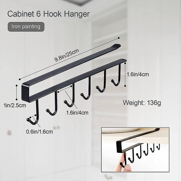 Cup Holder Under Cabinet 2 Pack Mug Hanger Shelf Cupkitchen Under Cup Board Mu Carousel 2