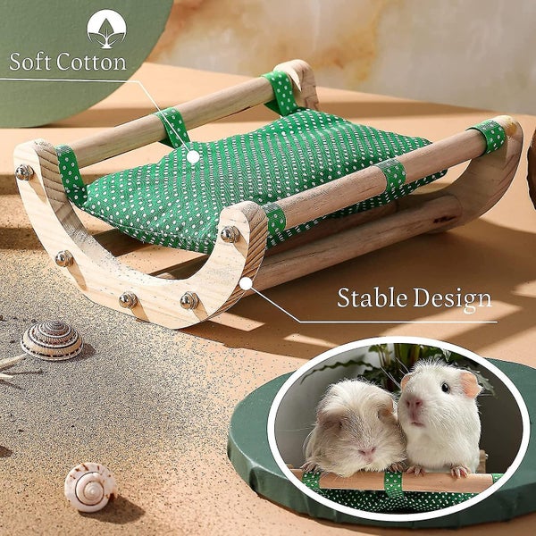 Hamster Wooden Shaker Small Pet Hammock Wooden Sofa Shaker Hideout Orange 1pc Carousel 5