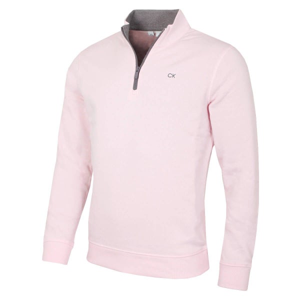 Calvin Klein Mens Rocky Half Zip Supersoft Stretch Golf Sweater Carousel 1