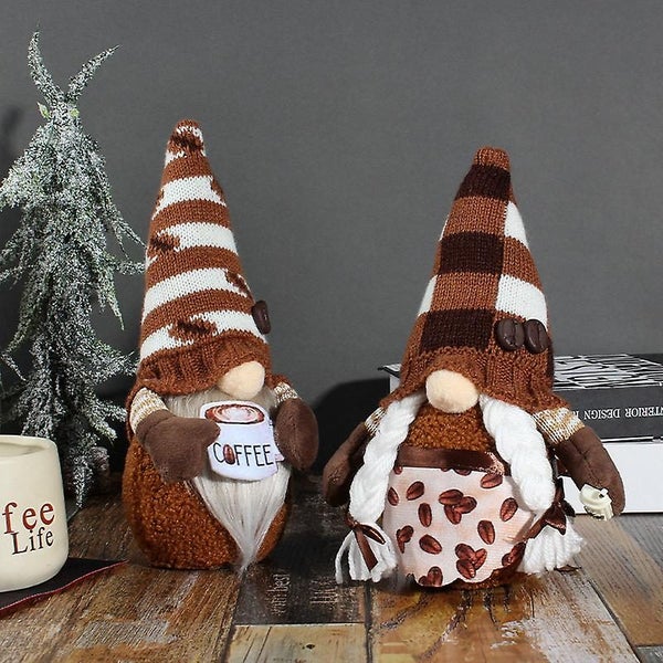Coffee Gnome Plush Doll Scene Decor Room Decor Desktop Decoration Ornament Win Carousel 4