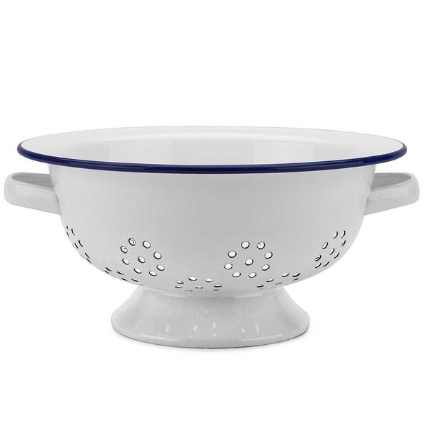Falcon Enamel Colander White & Blue Carousel 1