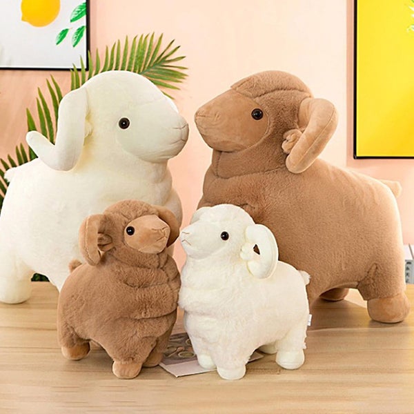 Simulation Goat Plush Toy Childrens Animal Doll Cute Bleating Goat Home Orname Carousel 2