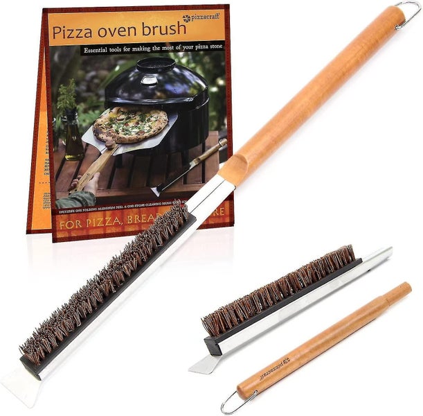Pizza Oven Brush, Pizza Stone Cleaning Brush, Palm Stem Fiber Bristles To Preven Carousel 1