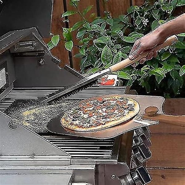 Pizza Oven Brush, Pizza Stone Cleaning Brush, Palm Stem Fiber Bristles To Preven Carousel 5