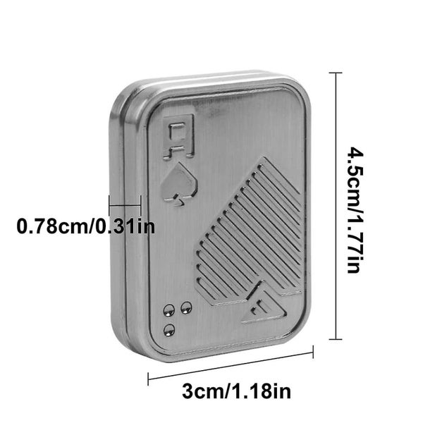 Magnetic Metal Fidget Toys - Metal Poker Push Card Fidget Slider Stress Finger Carousel 2