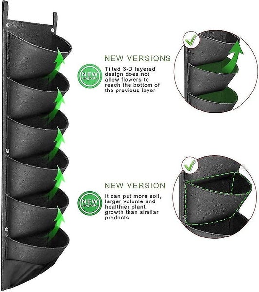 Plant Bags - Space-Saving Wall Hanging Planting Bags for Your Garden and Fence P Carousel 2