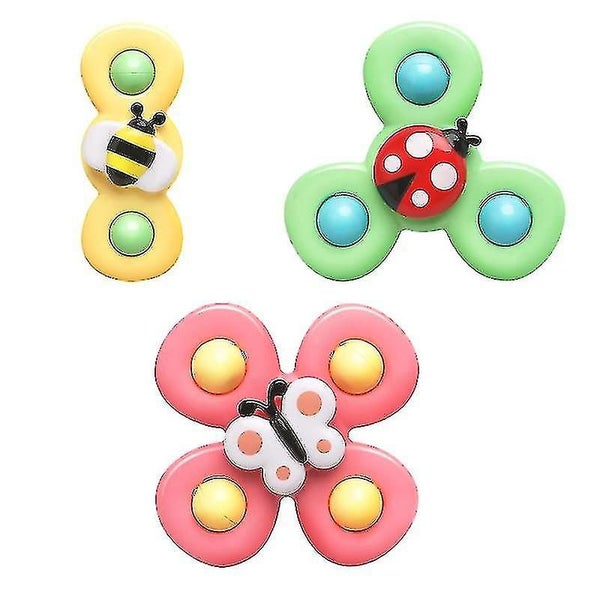 Suction Cup Spinning Top Toy Toddlers Sensory Toys Push Pop Bubble Fidget Toy Carousel 1