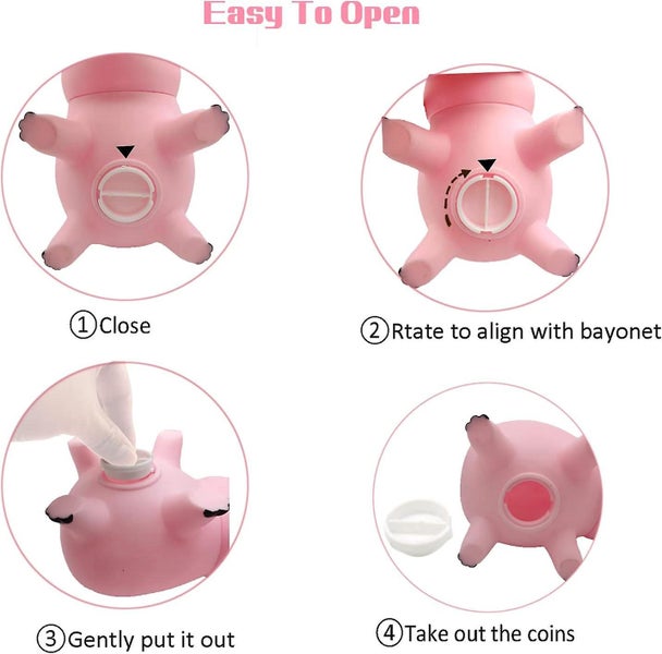 Hamm Piggy Bank Cute Pink Pig Money Box Plastic Saving Coin Box With Color Packa Carousel 5