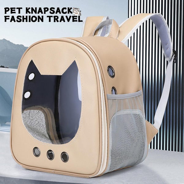 Cat Backpack Carrier with Adjustable Strap - Portable Breathable Pet Backpack Carousel 2