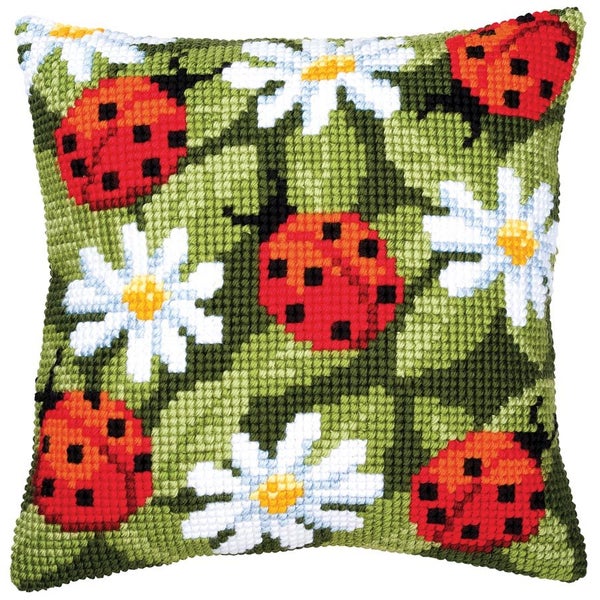 Ladybirds Needlepoint Cushion Cross Stitch Carousel 1