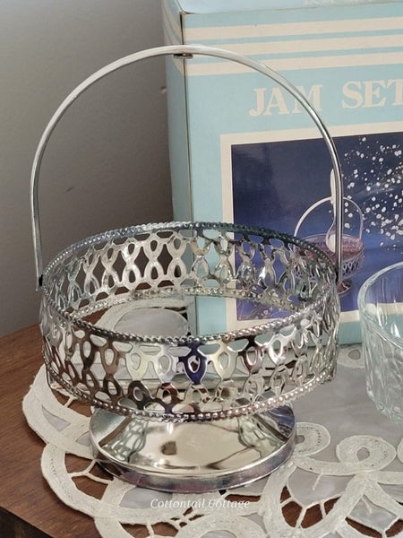 Vintage Silver-plated Jam Set New Old Stock Carousel 2