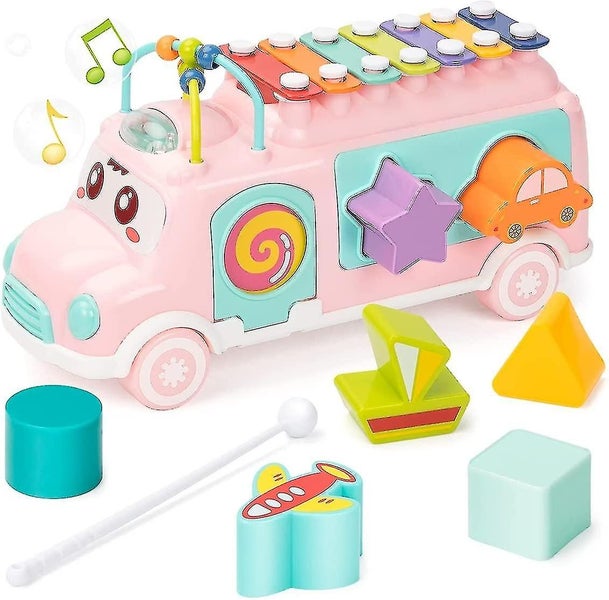 Baby Toy Music Bus x ylophone For Kids Toy Baby Musical Toys For 1 Year Old Bo Carousel 1